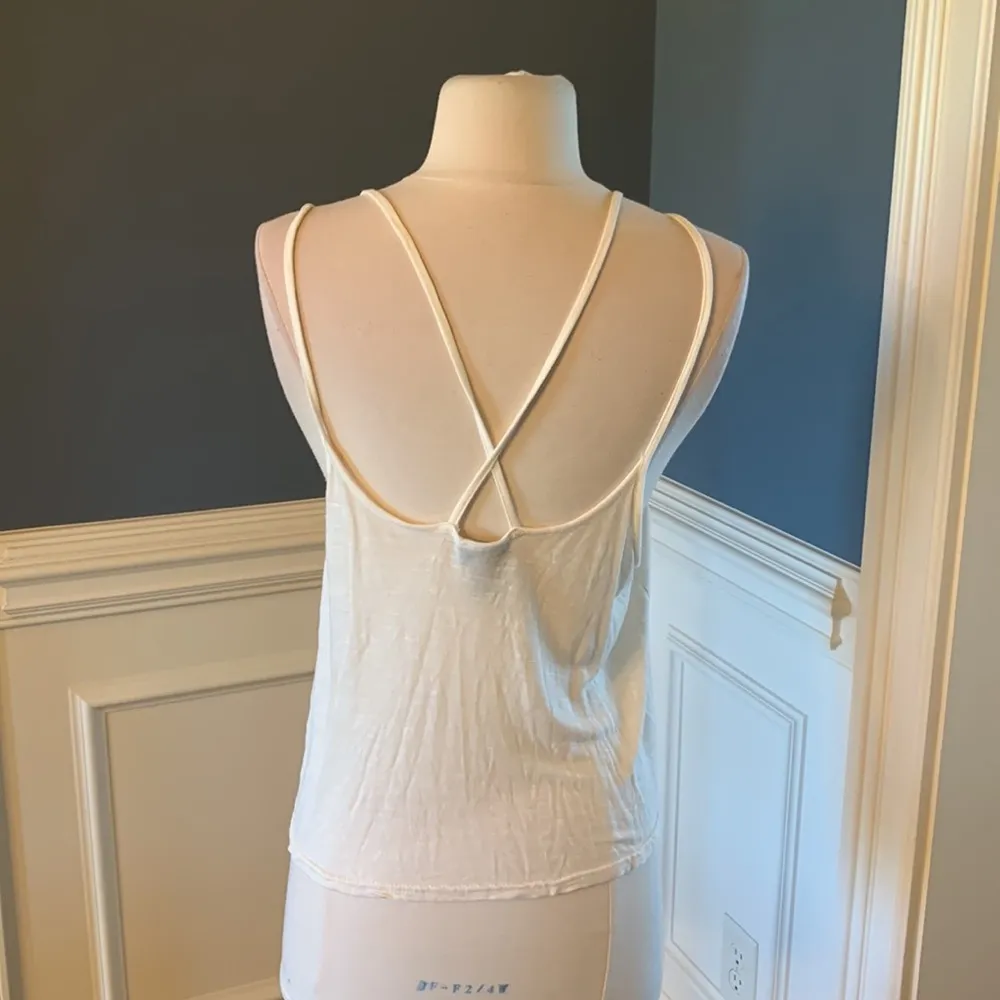 Rue21 Tank Criss Cross Crop Top Beige Womens M Stretchy - Image 4