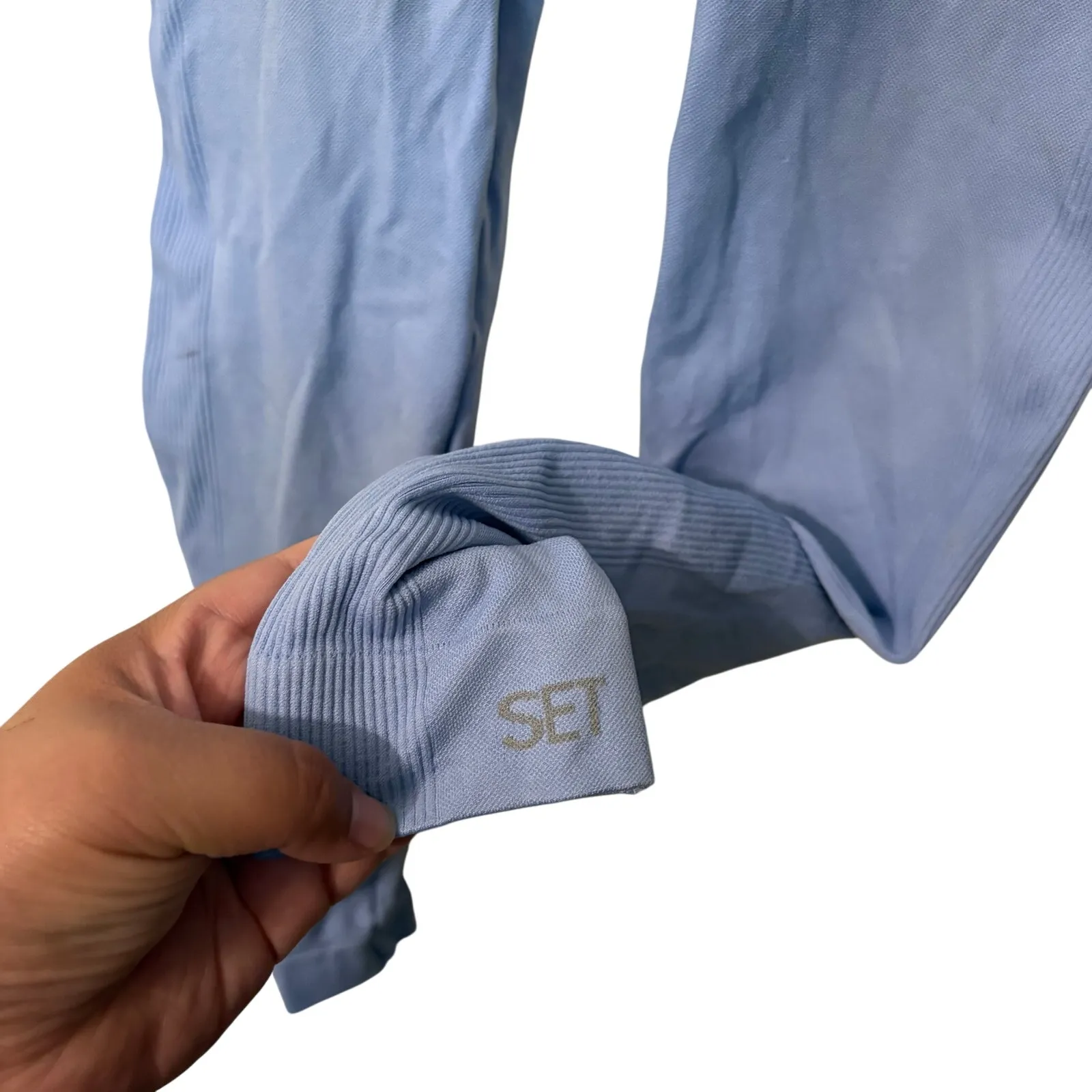 SET Active Blue Sculptflex Seamless Ribbed Leggings Size XS - Image 5