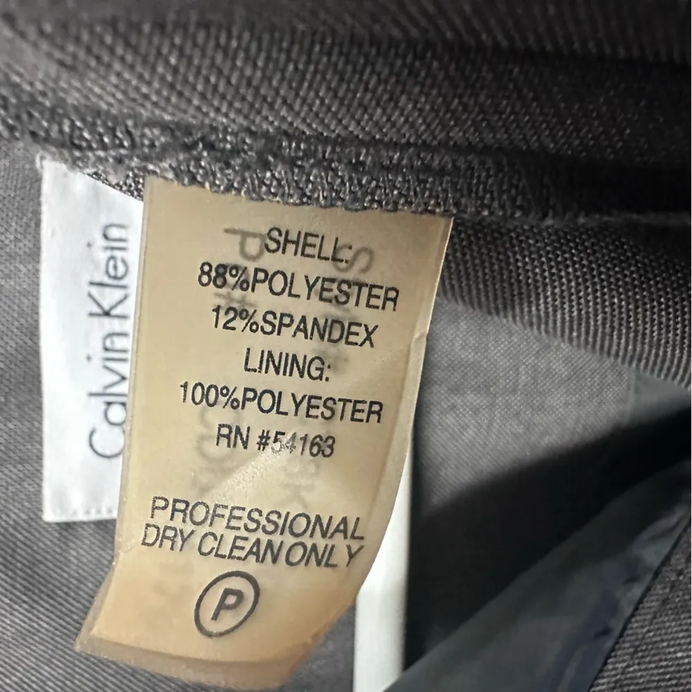 Calvin Klein Gray Button Up Short Sleeve Collared Midi Shirt Dress 10 Petite - Image 9