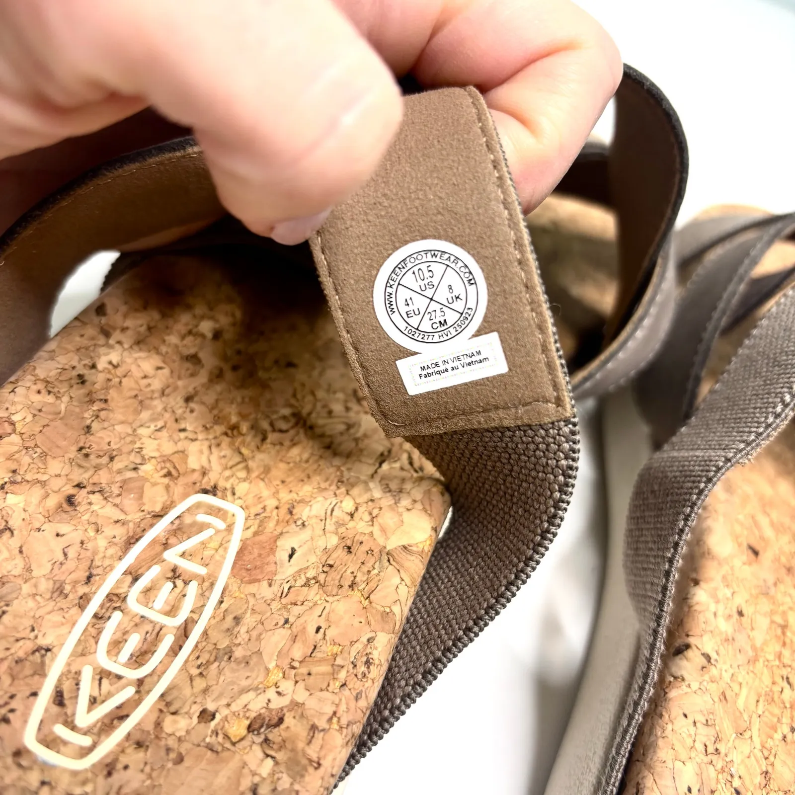 Keen Elle Mixed Slide Leather, Canvas Platform Slide Sandal 10.5 - Image 6