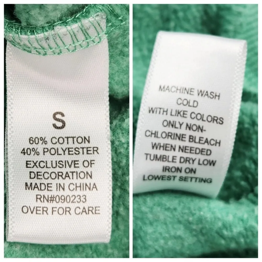 Playboy by PacSun Womens Happy Camper Half Zip Hoodie Size S Green - Image 7