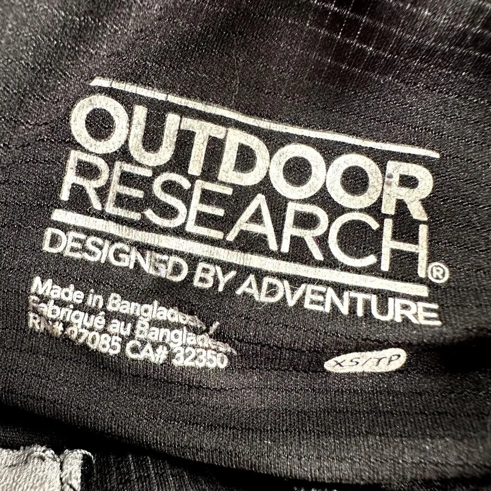 Outdoor Research Echo Quarter Zip Top Reflective Logo Raglan Outdoor Black XS - Image 3