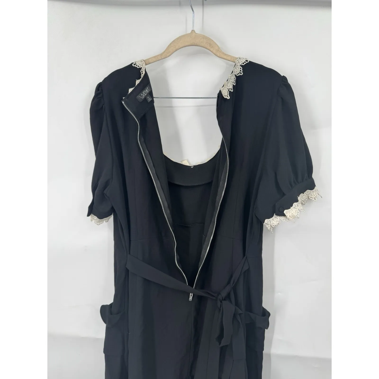 Widow Dollskill Porcelain Gaze Dark Coquette Mini Dress Sz 1X Black Dark Cottage - Image 9