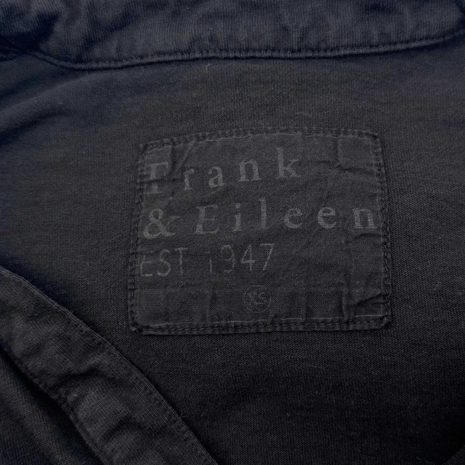 Frank & Eileen Charlotte Perfect Polo Black Cotton Short Sleeve‎ Pocket Tee XS - Image 9