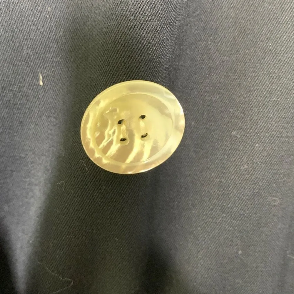 Vintage Oscar De La Renta 80s 90s Made in USA Union double breasted dress navy b - Image 7