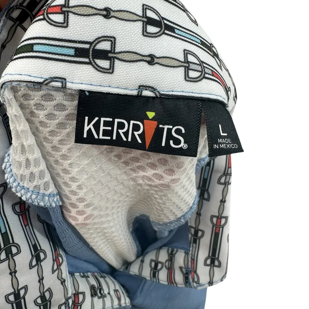 Kerrits Tailored Stretch Show‎ Shirt Blue Long Sleeve Pullover Size Large - Image 7