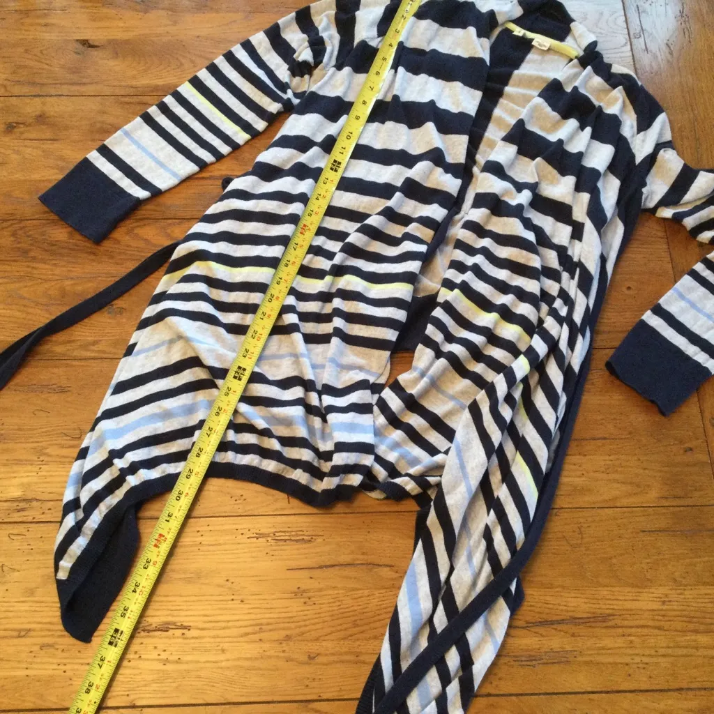 Moth Anthropologie Longline Cardigan Size Medium Blue - Image 3