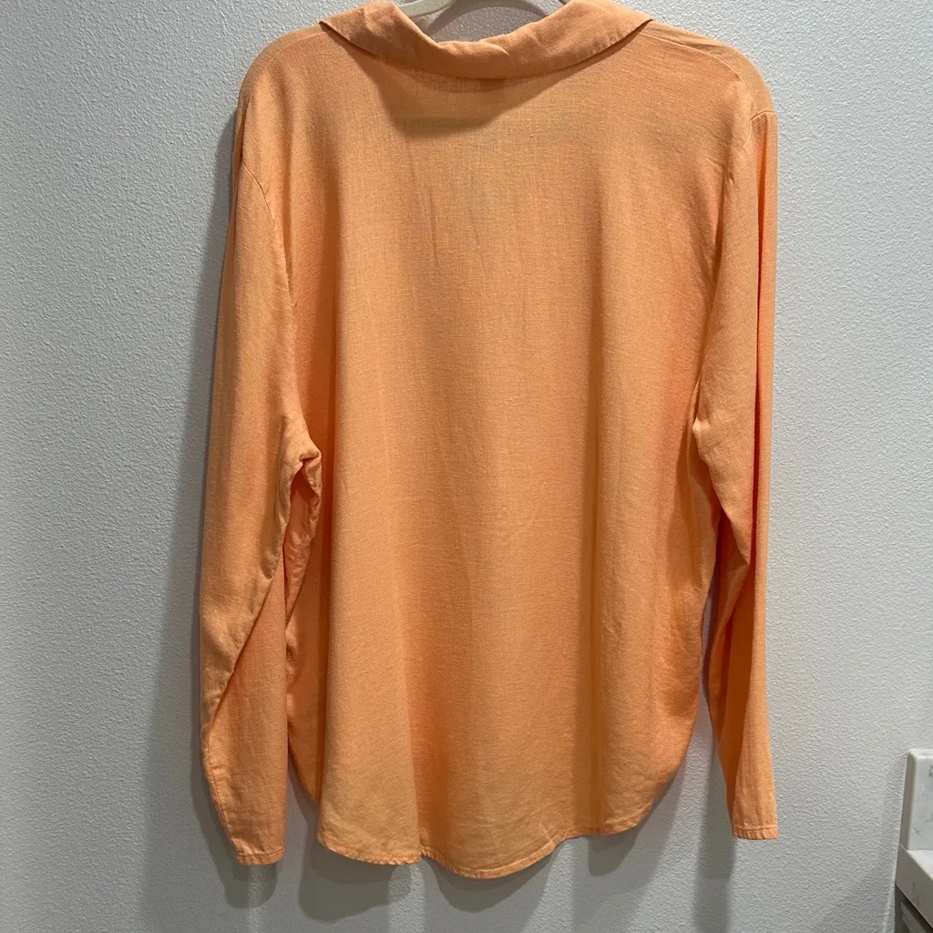 MICHAEL Michael Kors Orange Long Sleeve Blouse - Image 6