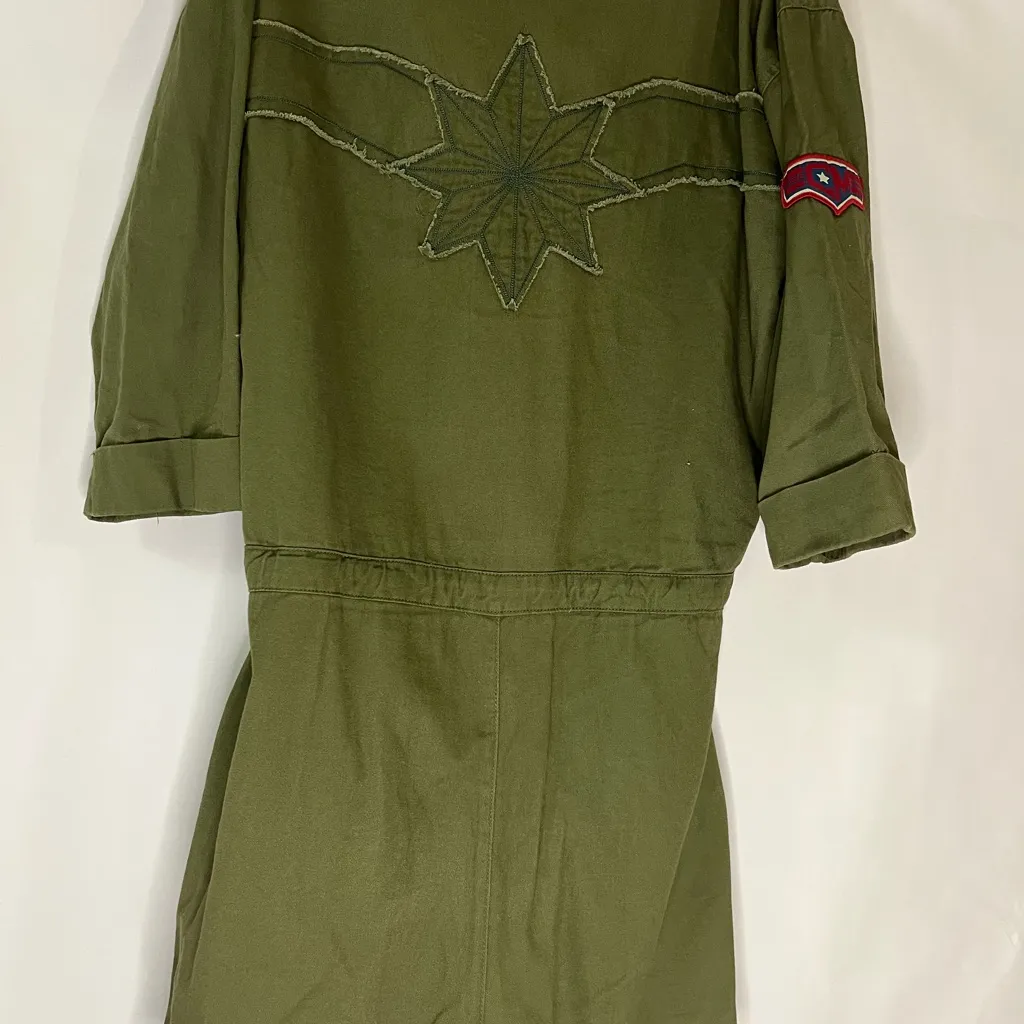 Her Universe Olive Army Green Captain Marvel romper. Cosplay - Image 5