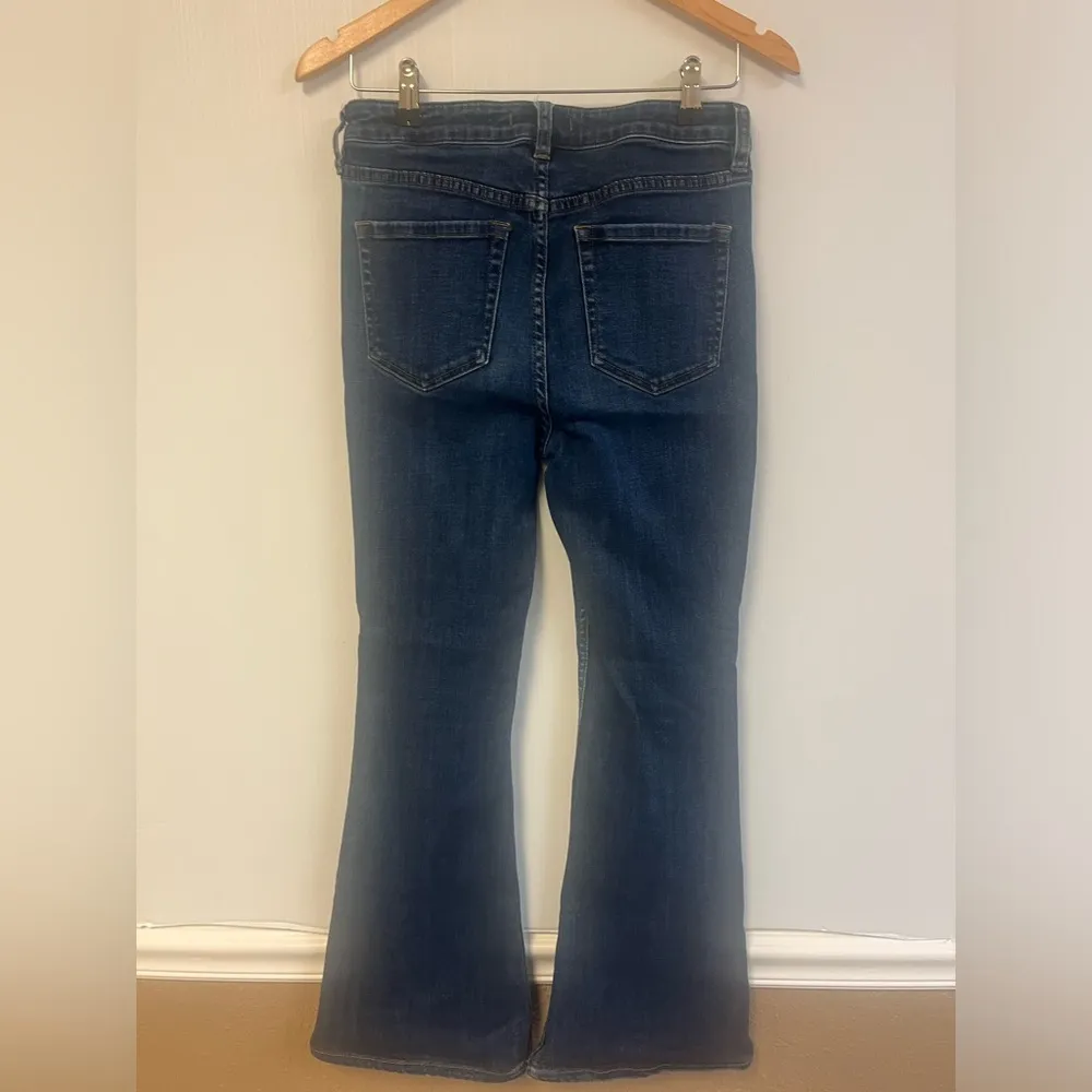 Free People Super Flare Dallas Wash Denim Jeans Size 28 Mid Rise Retro Y2K - Image 5