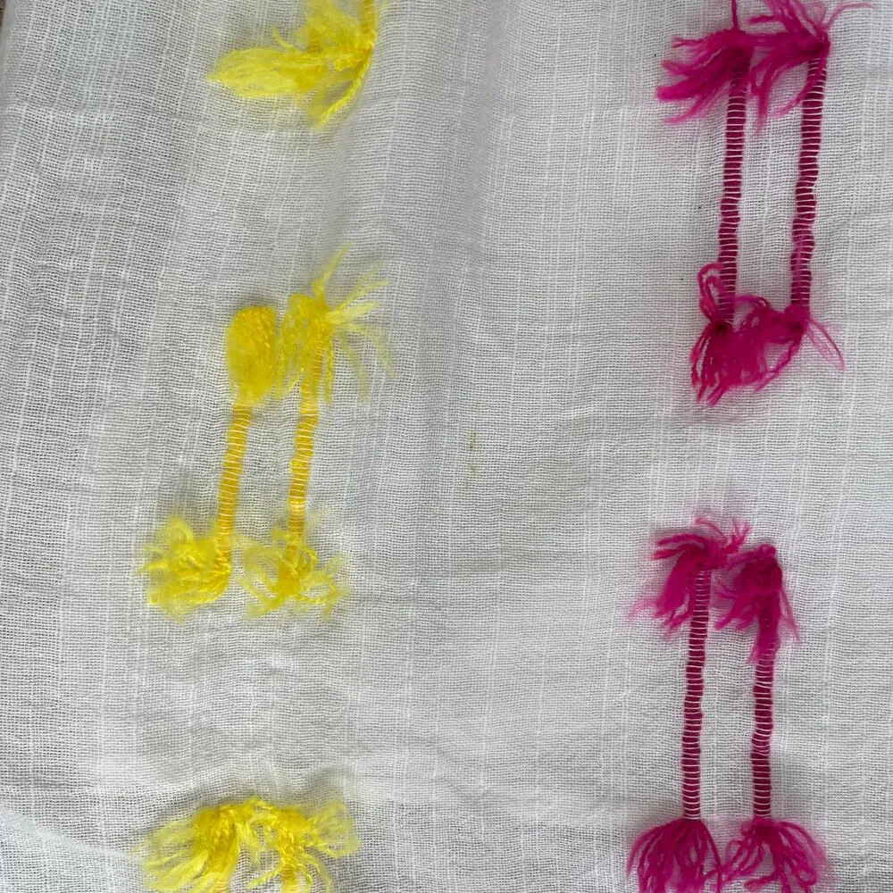 Lou & Grey White Colorful Fringe Sleeveless Mini Dress Size XS. NEW - Image 4