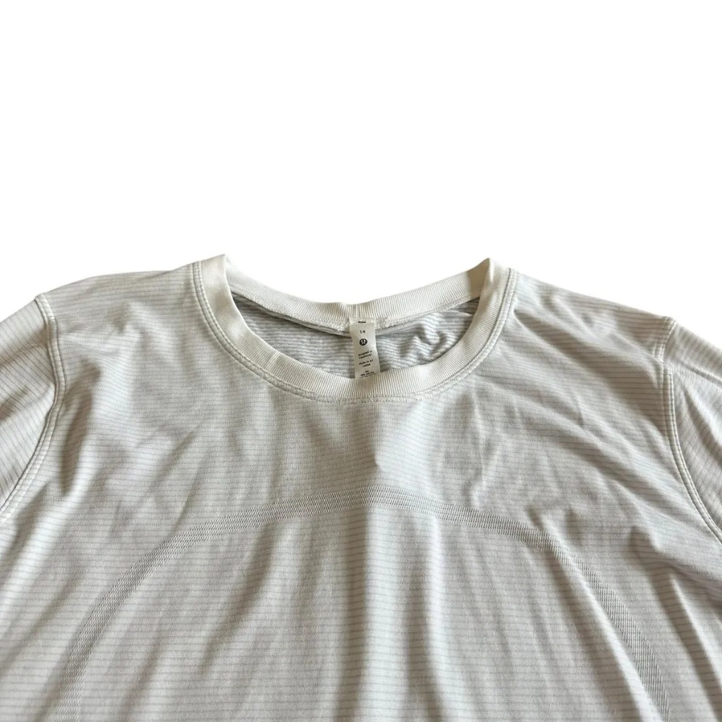 Lululemon Swiftly Long Sleeve White Shirt Top Athleisure Athletic Size 14 Womens - Image 2