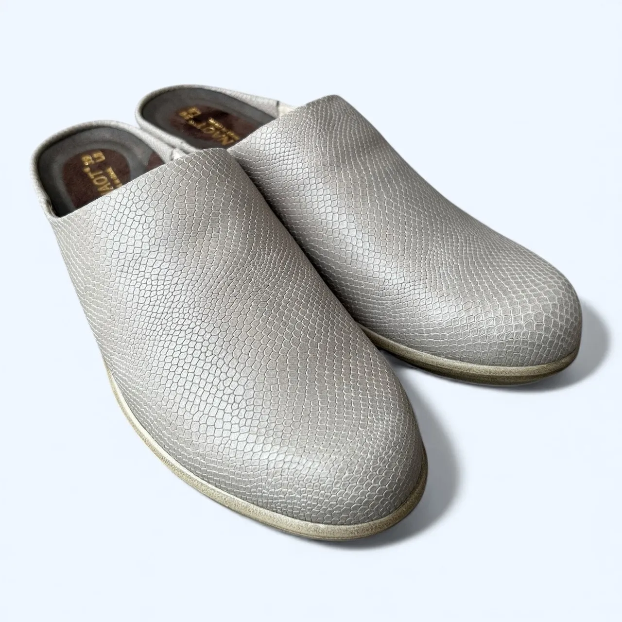 Naot Lodos Beige Lizard Leather Clogs Slip On Mule Women's EU 39 NEW Comfort Size 8.5 - Image 3