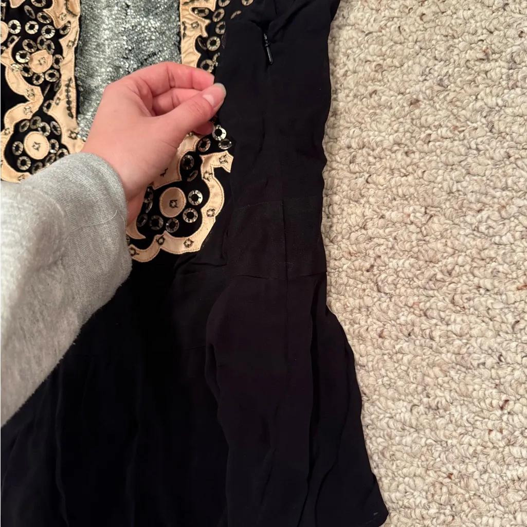 NWT French Connection Vintage Sequin Silk Blend Blouse - Image 2