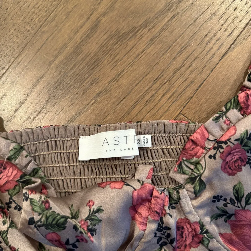 ASTR The Label Floral Peplum Bustier Top - Image 4