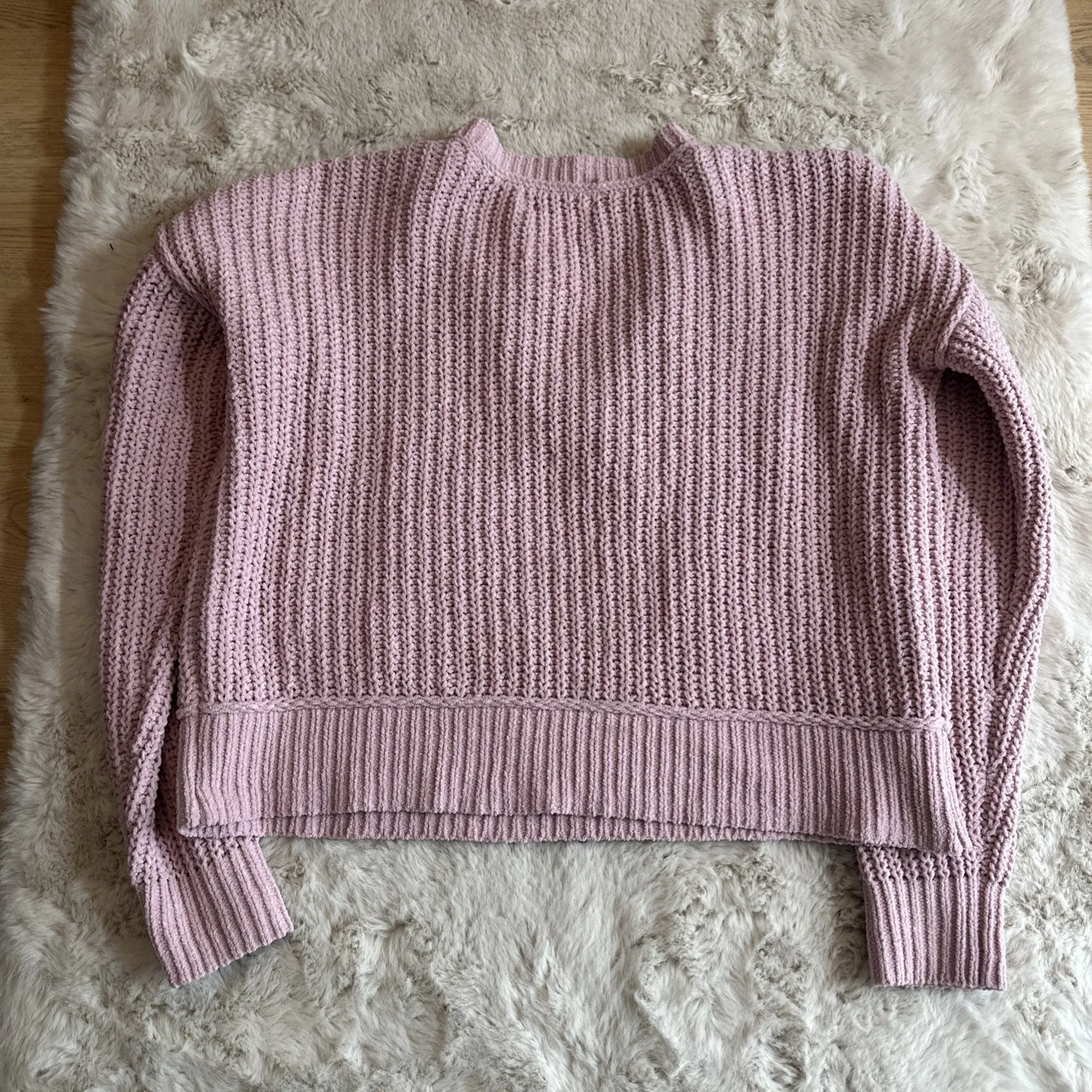Aeropostale Sweater Small Adult Pink Pullover Cropped Knit‎ Crew Neck Women - Image 5