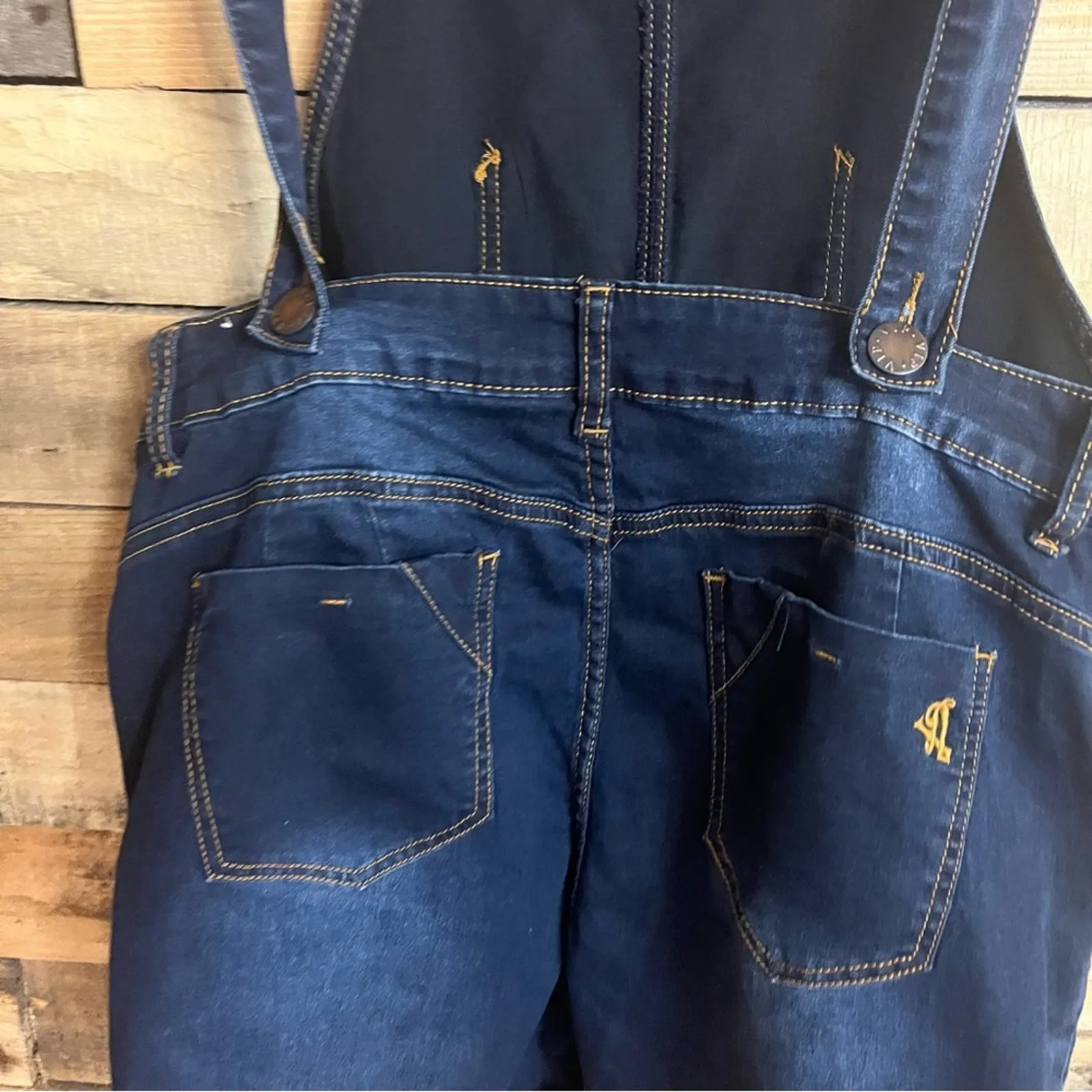 VIP‎ Jeans Shortalls Size XL Blue - Image 6