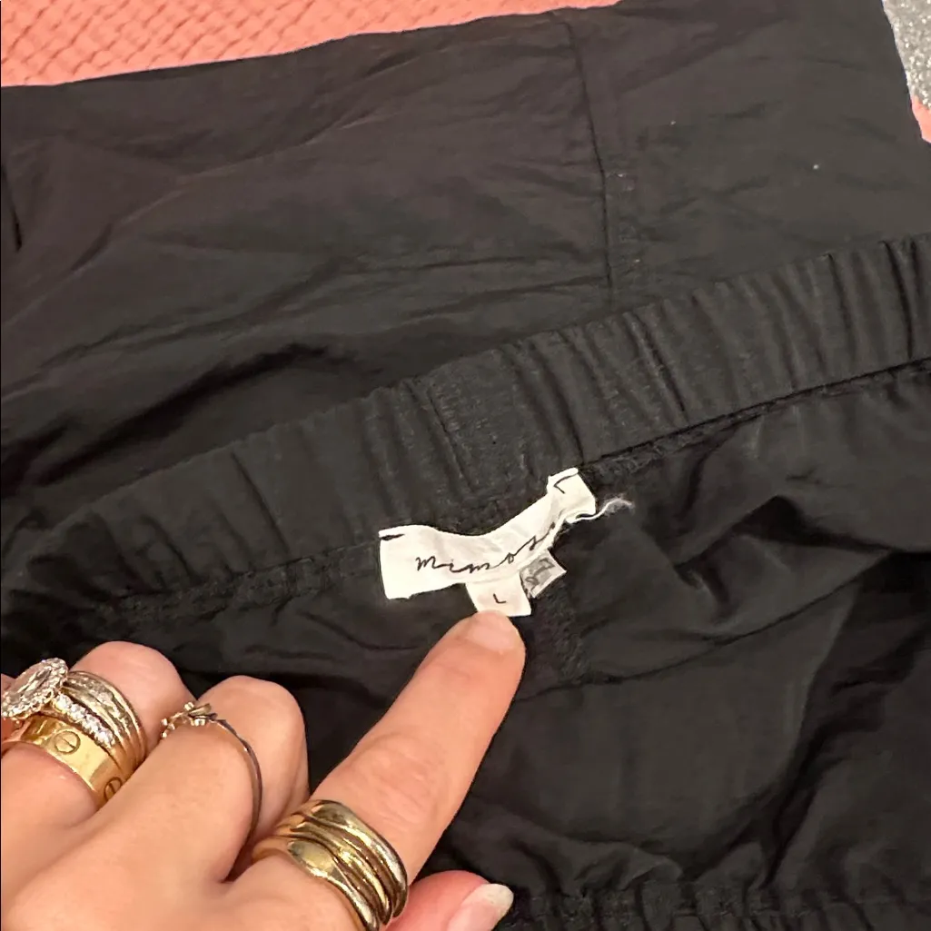 Black Mini Cargo Skirt with Pockets Size L - Image 3