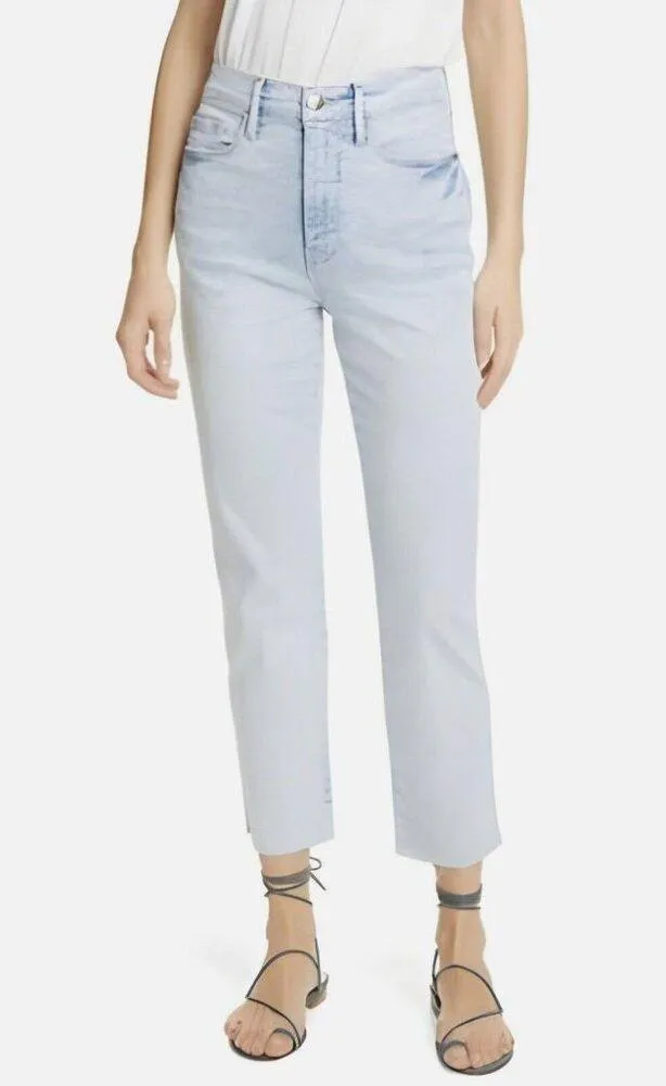 FRAME Le Sylvie Waist Ankle Slender Straight Leg Jeans in Pali Size 28 - Image 2