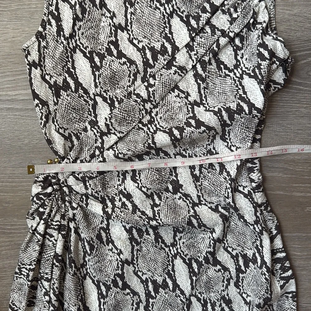 A.L.C. Beale Snakeskin Print Cutout Midi Dress 8 - Image 16