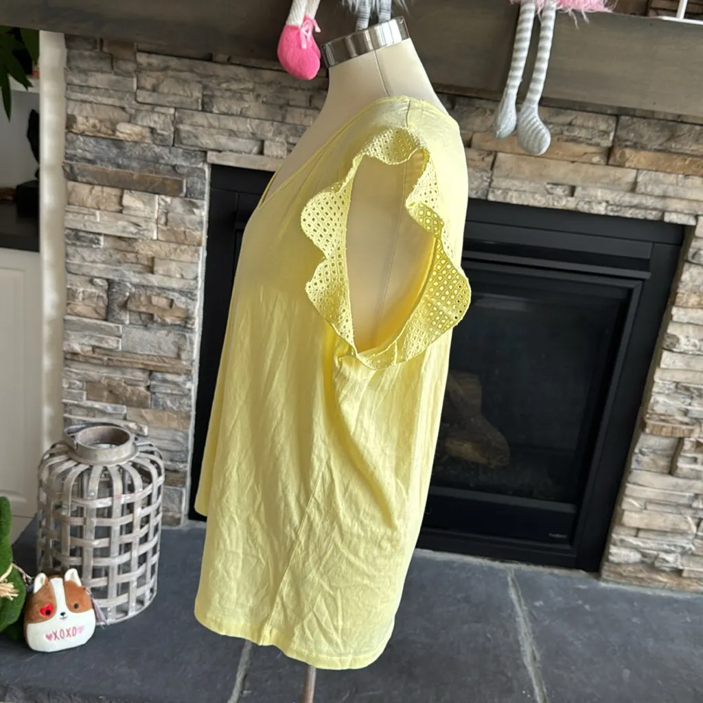 1901 eyelet ruffle sleeve top - Image 8