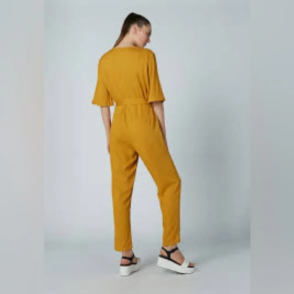 ASOS Mustard Yellow Boiler Jumpsuit with Belted Waist size 10 - Image 2