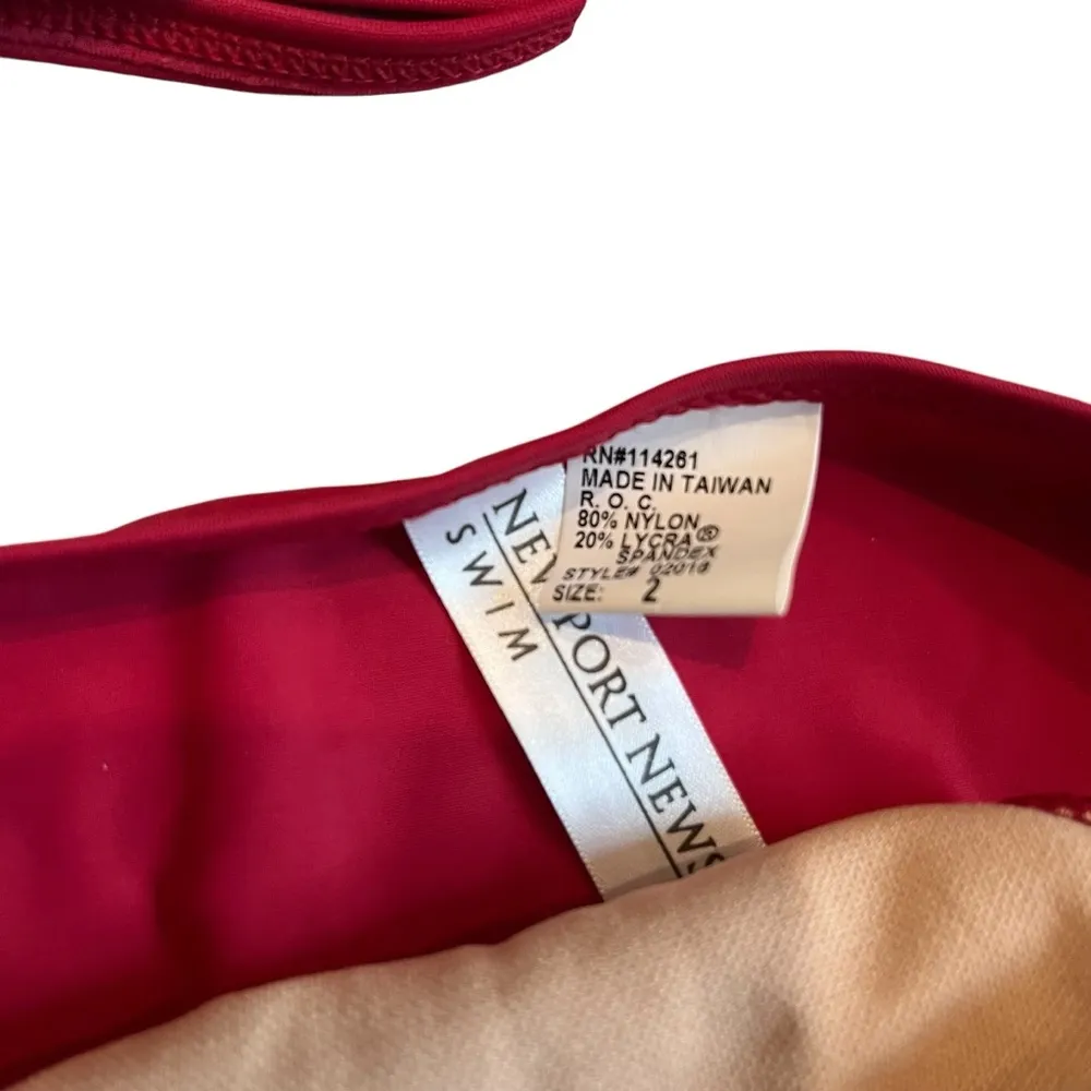 Newport News NWT,  Triangle String Top Bikini Swimsuit, Sz 2/4 - Image 9