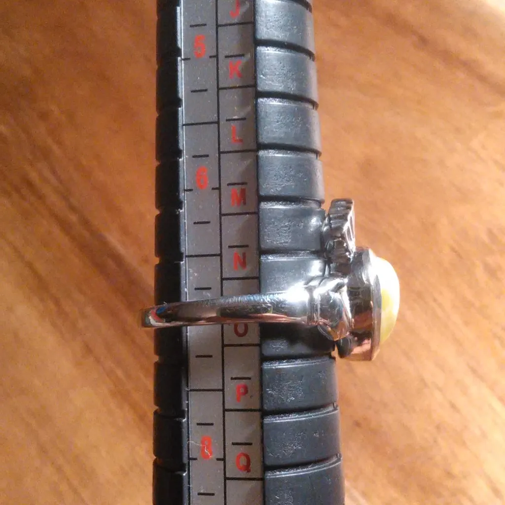 Connemara Marble Claddagh Sterling Silver Ring (Size 7) - Image 4