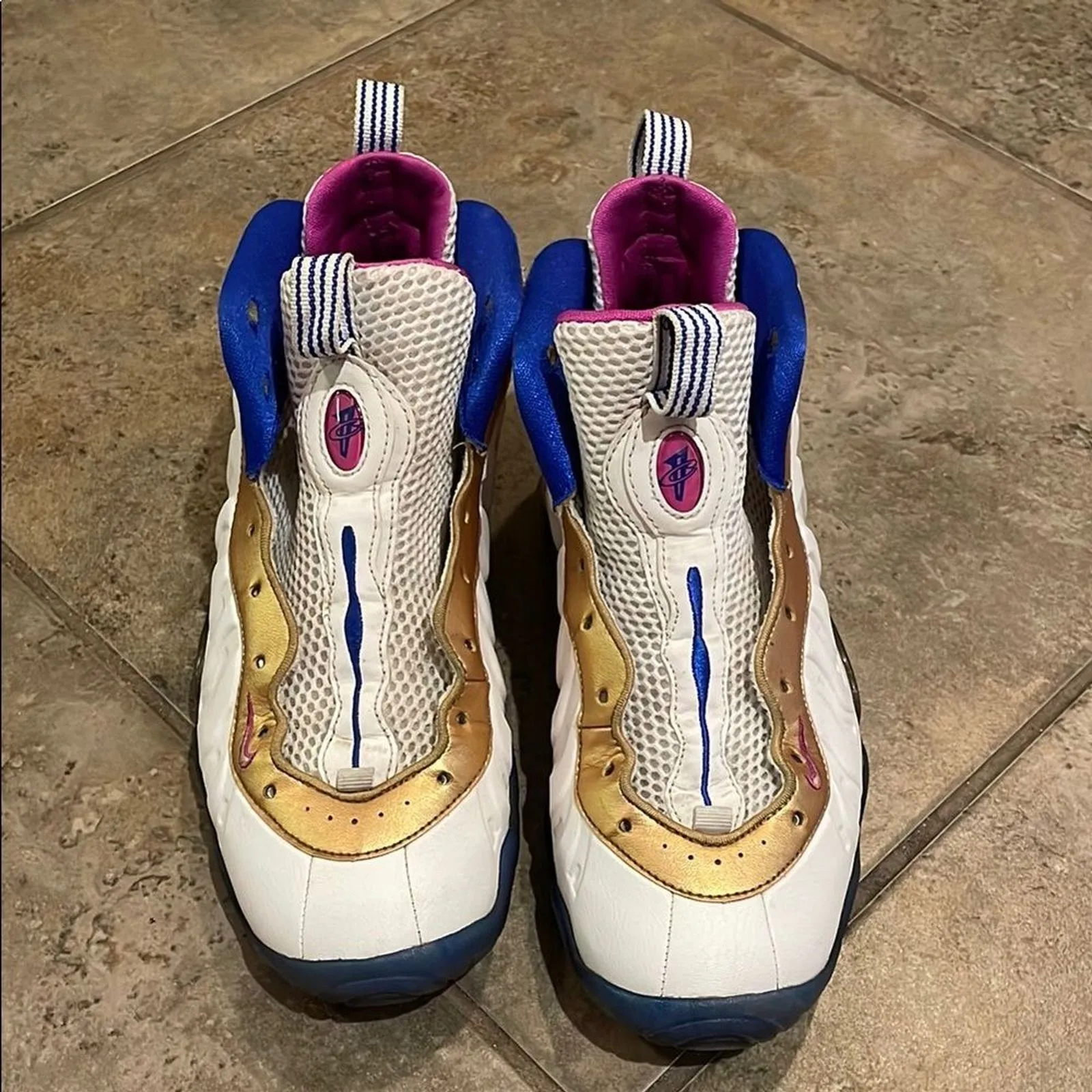 Nike Little Posite One GS Peanut Butter & Jelly Fuchsia Blast 644791-103 Size 6Y - Image 4