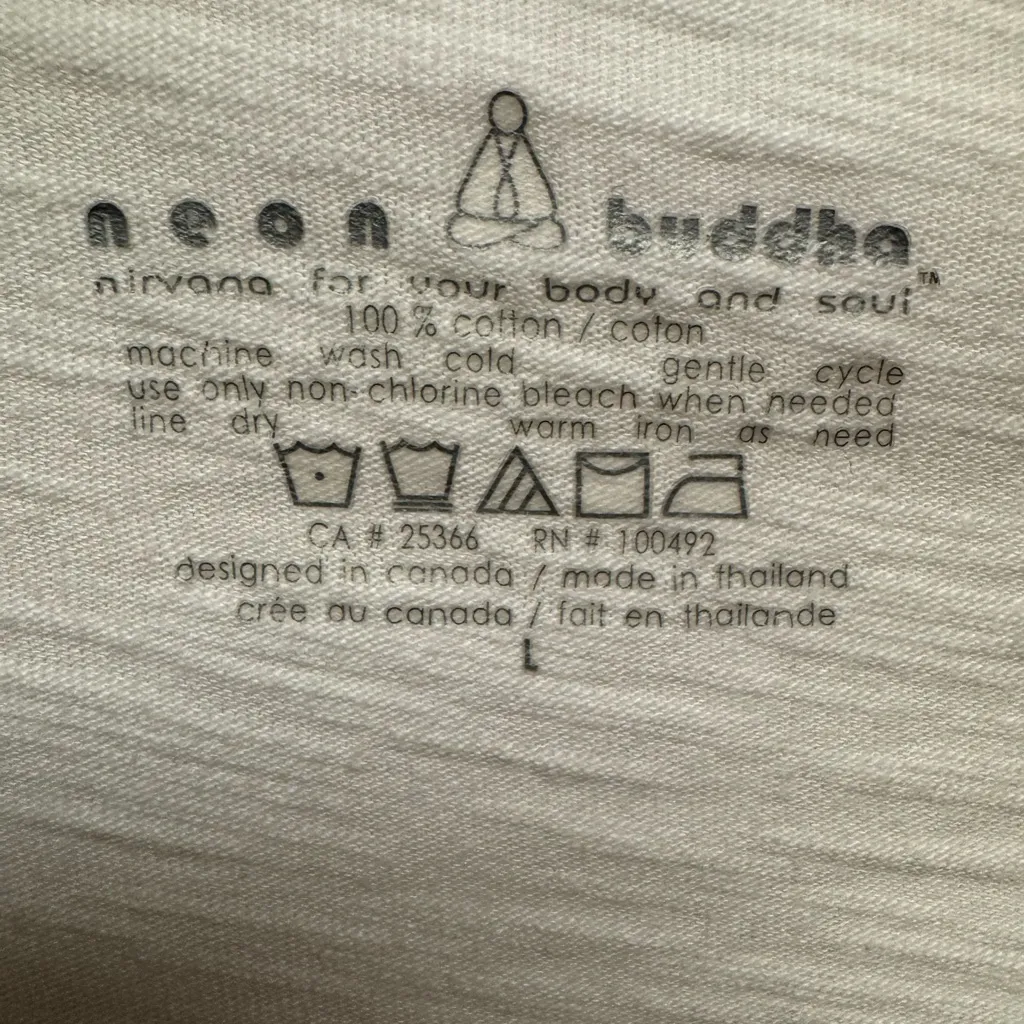 Neon Buddha White Textured Fabric Cardigan - Image 3