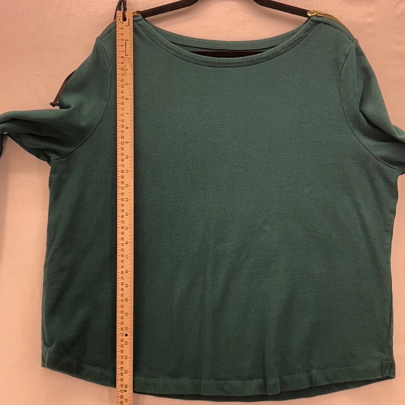 Talbots Womens Blouse Size 2X‎ Green French Terry Fall Autumn Haverst Soft Cozy - Image 11