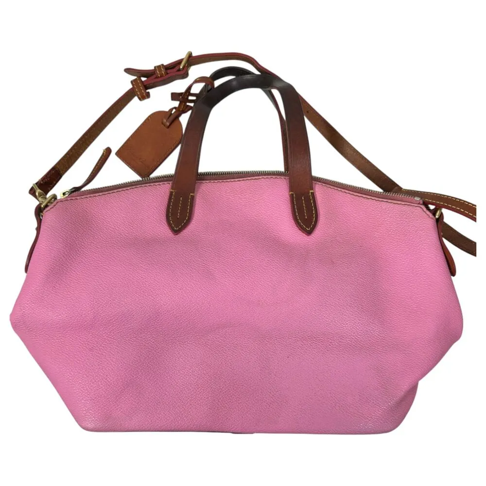 Dooney & Bourke Barbie Pink Pebbled Leather Crossbody Top Handle Satchel Purse - Image 10