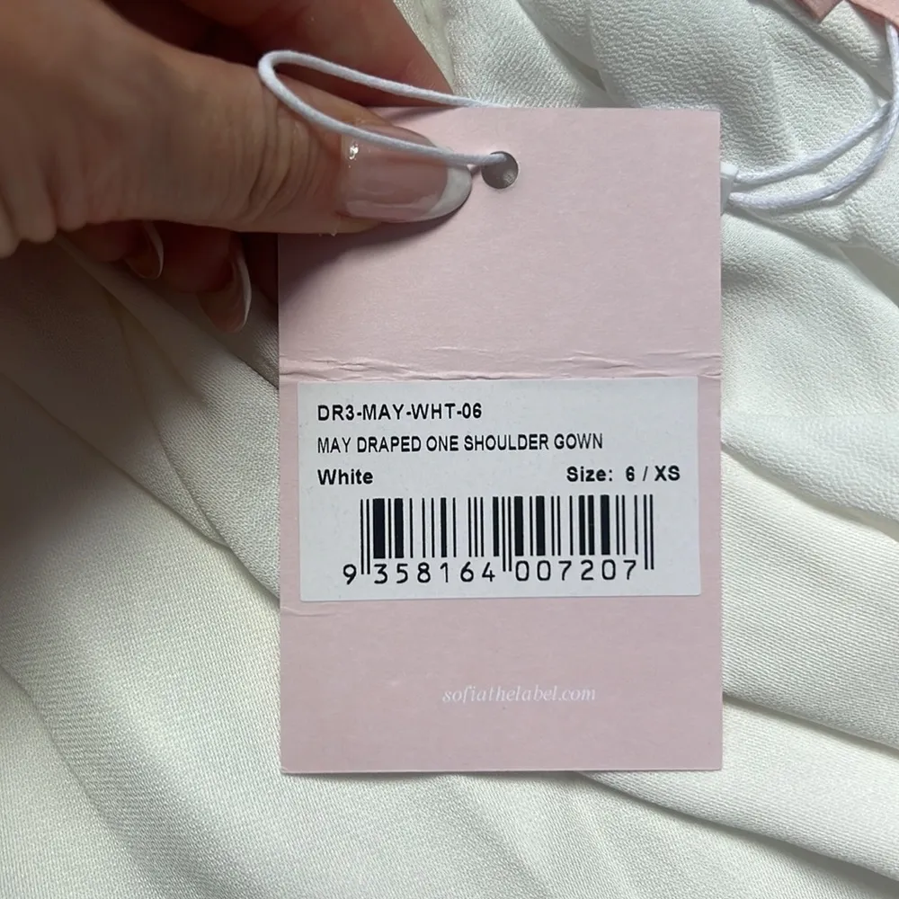 Sofia the Label May Draped One Shoulder Gown Size XS - Image 4