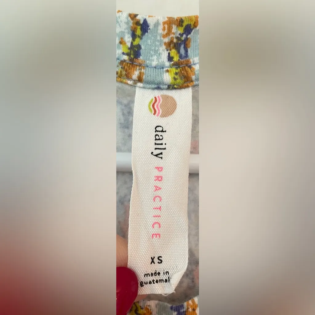 Daily Practice Anthropologie Dress XS Maxi Ruched Boho Beachy Racerback Tank - Image 3