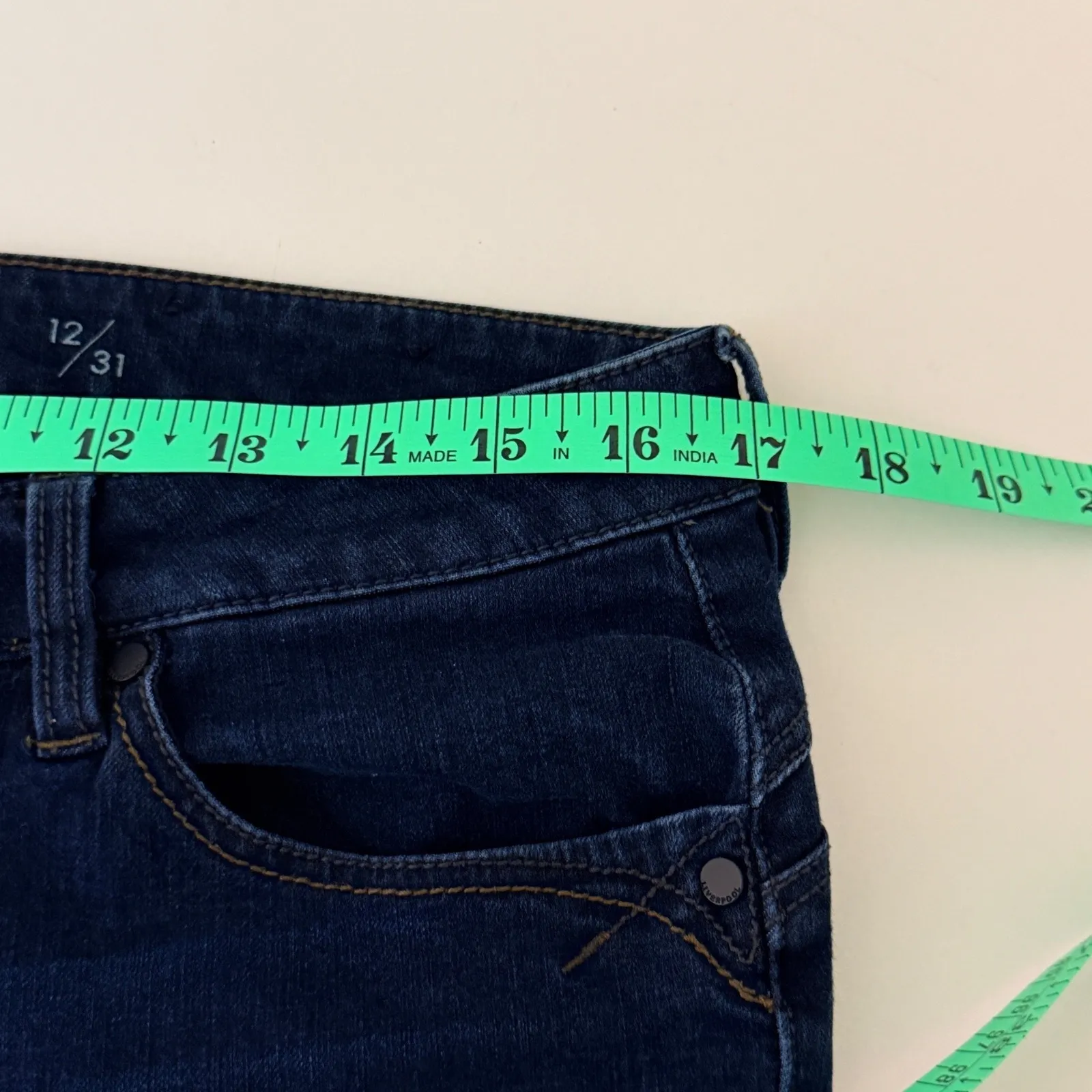 Liverpool Jeans Hugger Skinny Dark Wash Women's Size 12 Denim - Image 5