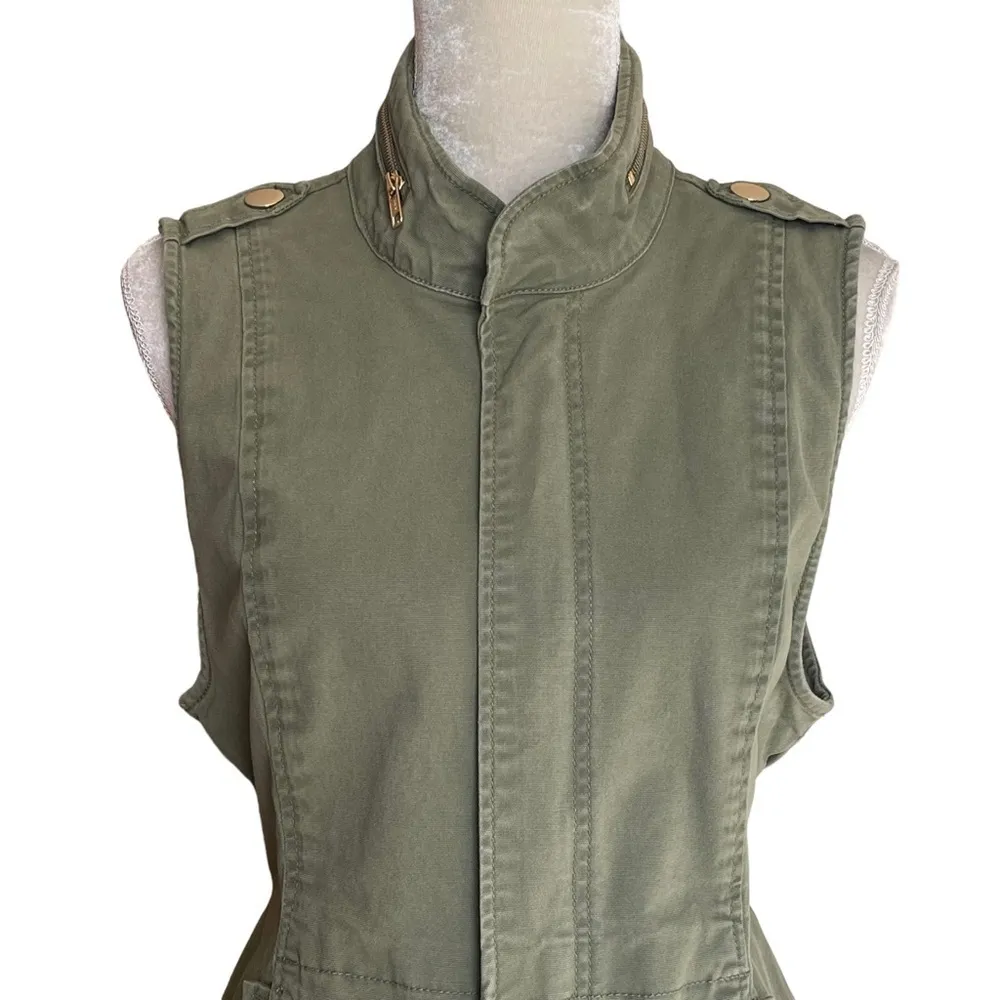 CAbi Women’s Army Olive Explorer Utility Vest Size S Layer - Image 5