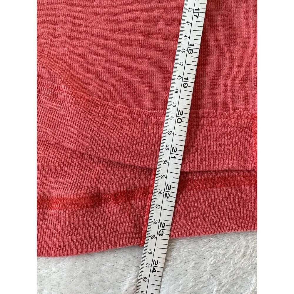 We the Free People Womens M Coral Don't Forget Me Top Button Sweatshirt Dolman - Image 8