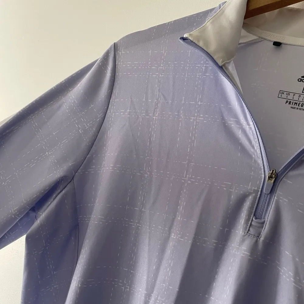 Adidas Purple Primegreen Lightweight Quarter Zip Pullover Jacket - Image 2