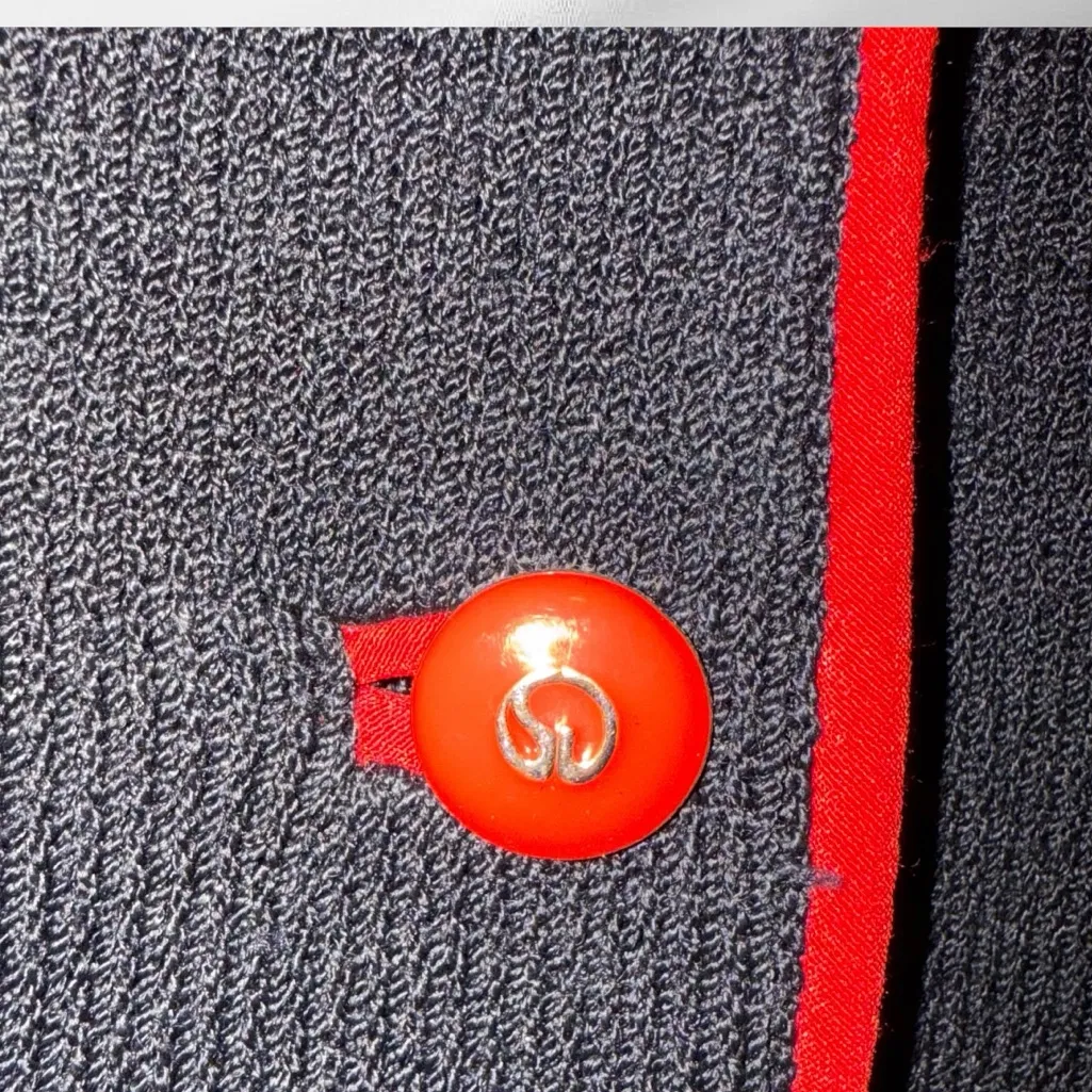 St. John Collection by Marie‎ Gray Black Sweater Blazer - Image 4