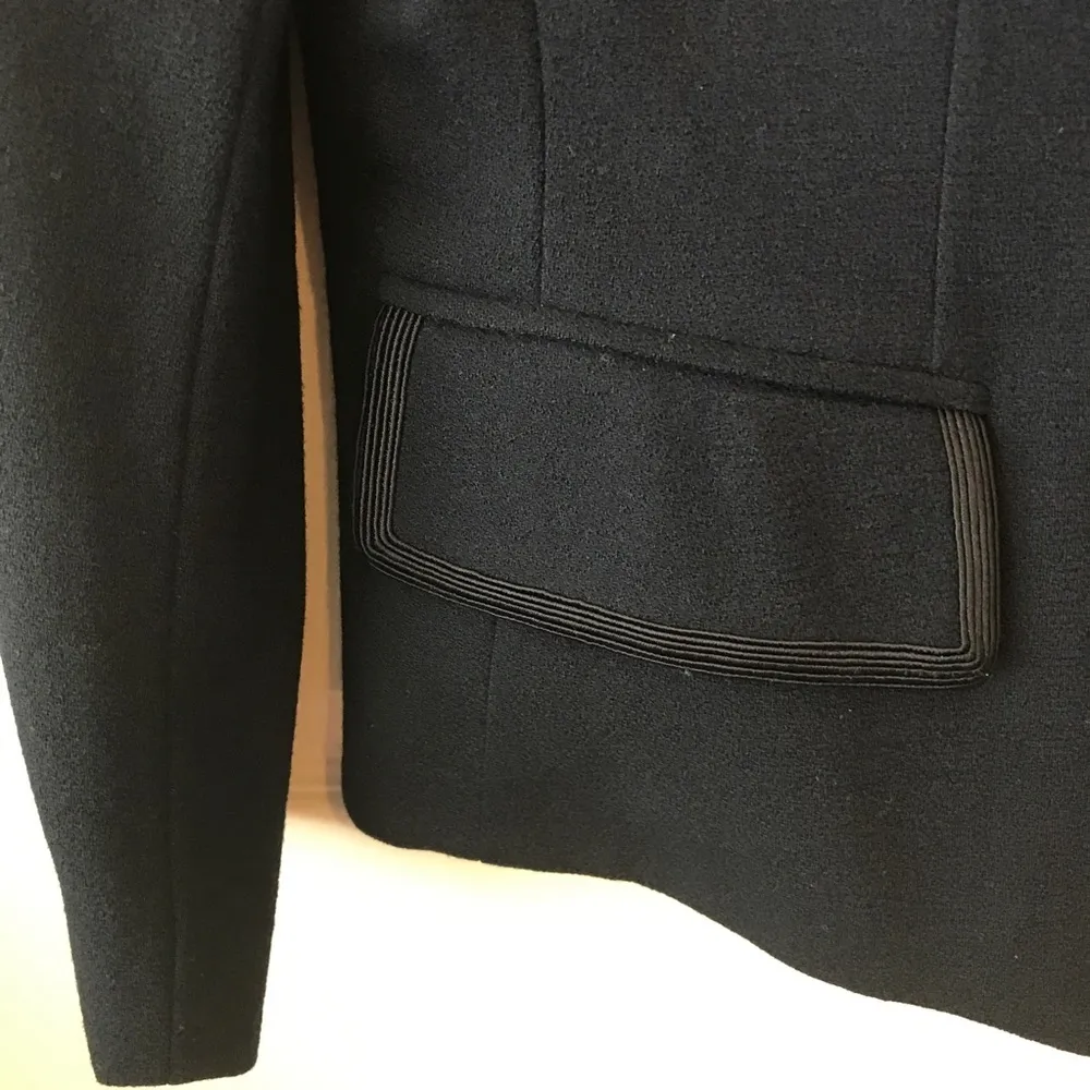 Kasper for A.S.L. Blazer 100% Wool Navy Notched Collar Button Sz 12 EUC - Image 3