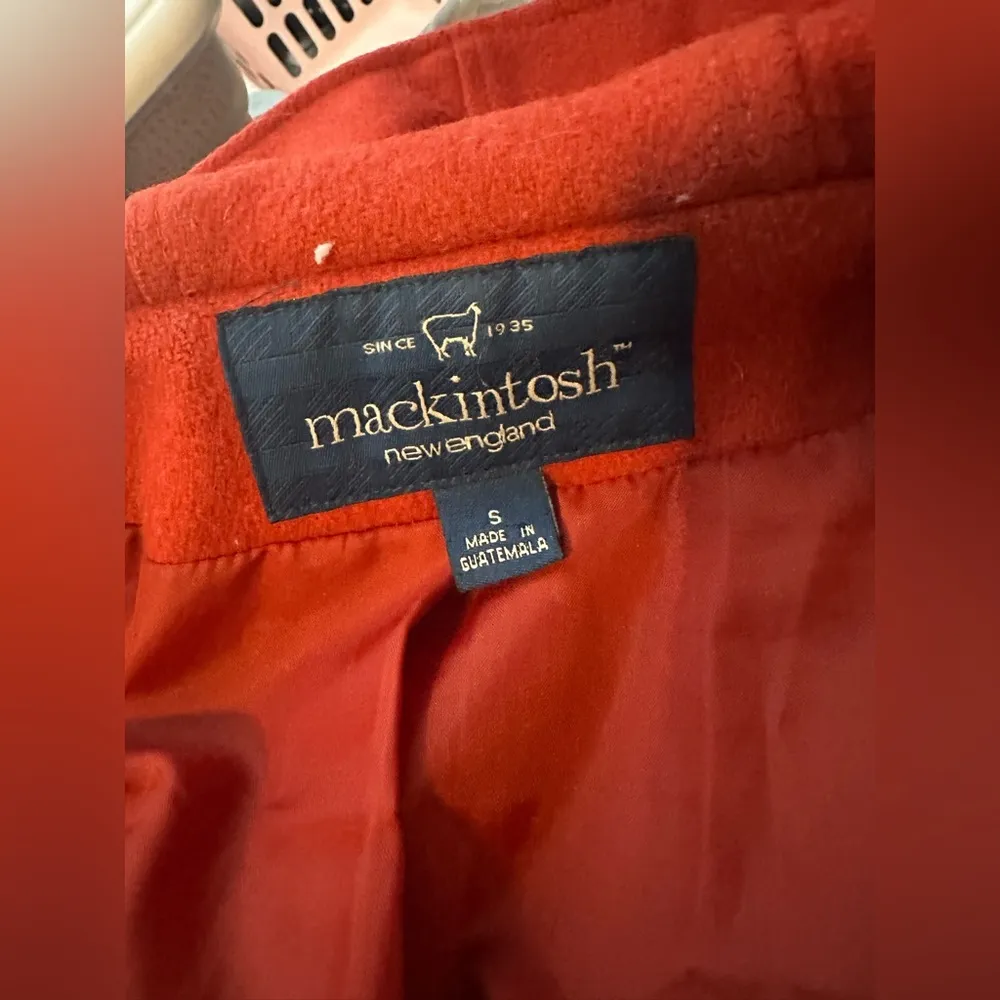 Vintage Mackintosh New England Red Wool Women’s Peacoat Jacket Button Up Coat - Image 6