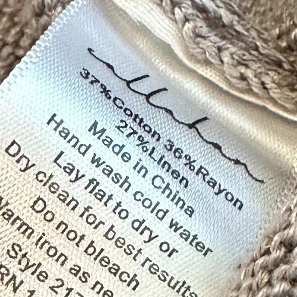 Callahan Knit Wear Low Back Sleeveless Dress Stretch Sweater Fabric Size Small Gray - Image 11