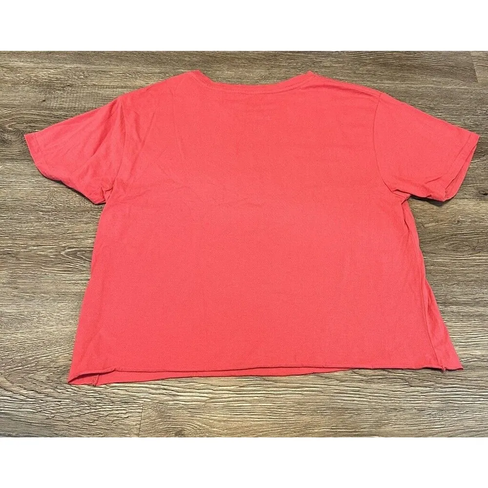 Mighty Fine Brand~Red Cropped T-shirt ”My Dog Is My Valentine” Size XL Juniors - Image 2