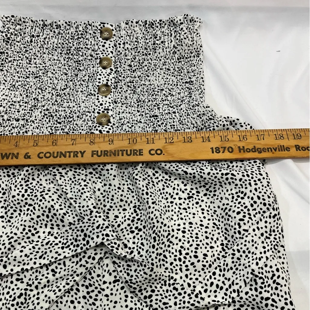 Pink Lily Sleeveless Crop‎ Jumpsuit Tie waist S Black and White Polka Dot PREOWN - Image 8