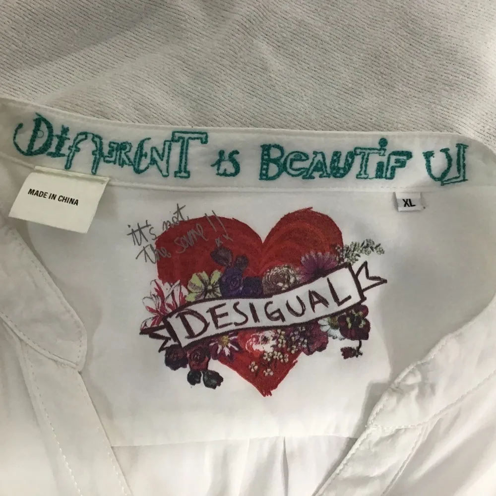 Desigual Brigitte White 2 Pc‎ Bundle Dress Sz 40 Med US - Tunic Top Sz XL - Image 6