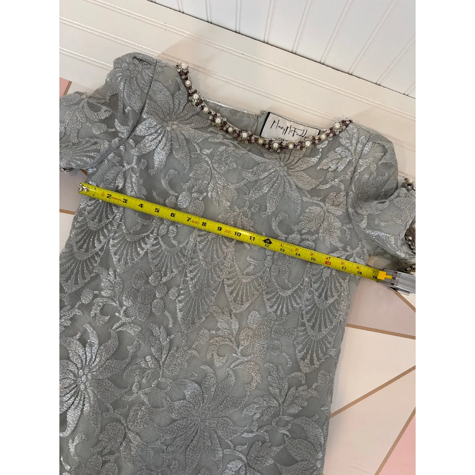 Vintage Mary McFadden Designers Couture Metallic Thread Beaded Set 2 - Image 4