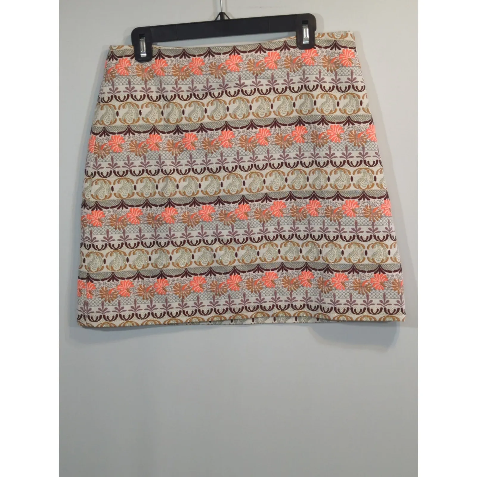 Ann Taylor LOFT Multicolor Shimmer Mosaic Mini Skirt Womens Size 10 NWOT Preppy - Image 3