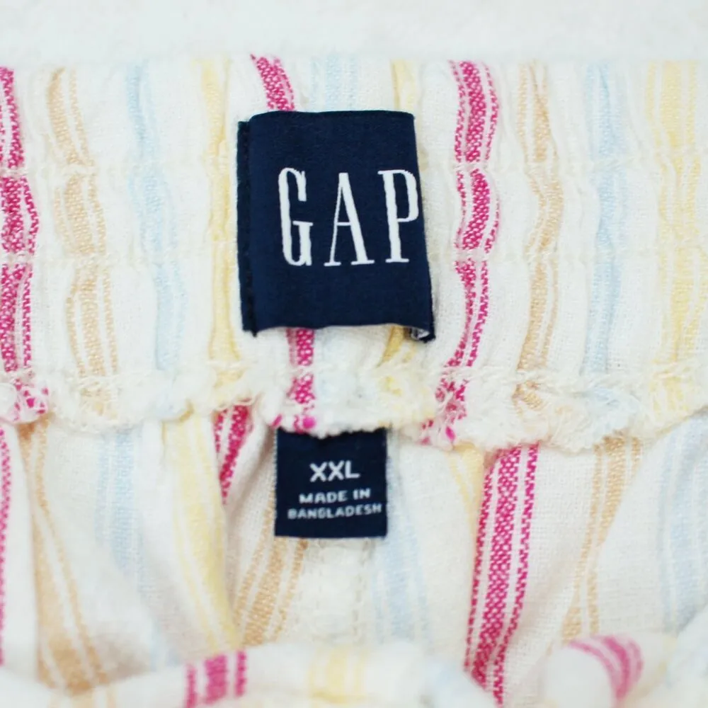 NWT GAP multi colored striped linen shorts XXL summer vacation - Image 8