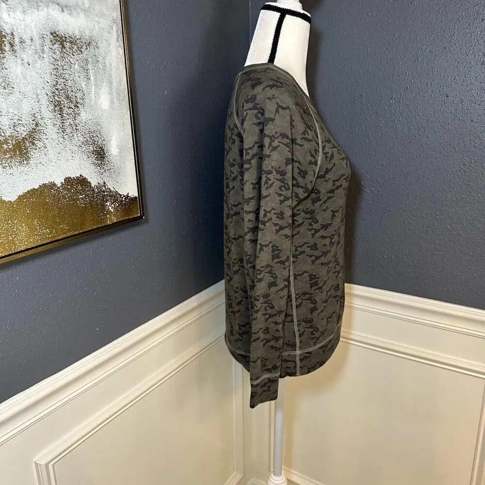 Monrow Crew Neck Pullover Sweatshirt Green - Image 4