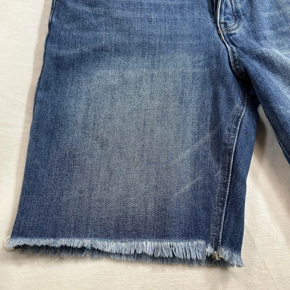 Ran Can Shorts 29 Distressed Whiskered Denim Medium Wash Frayed Maurices Bermuda - Image 4